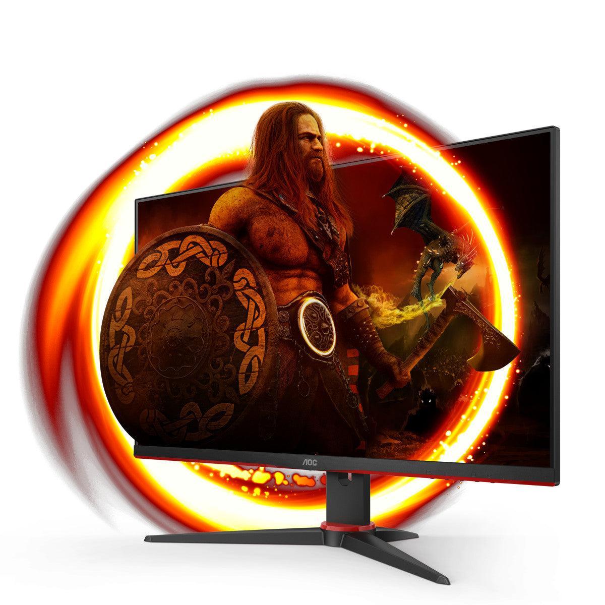 AOC 23.8" 3-Side Frameless Gaming Monitor (24G2SAE/BK), 1920 x 1080, 1ms, VGA, HDMI, DP, 165Hz, FreeSync, 6 Game Modes, VESA-PCR Business Solutions Ltd