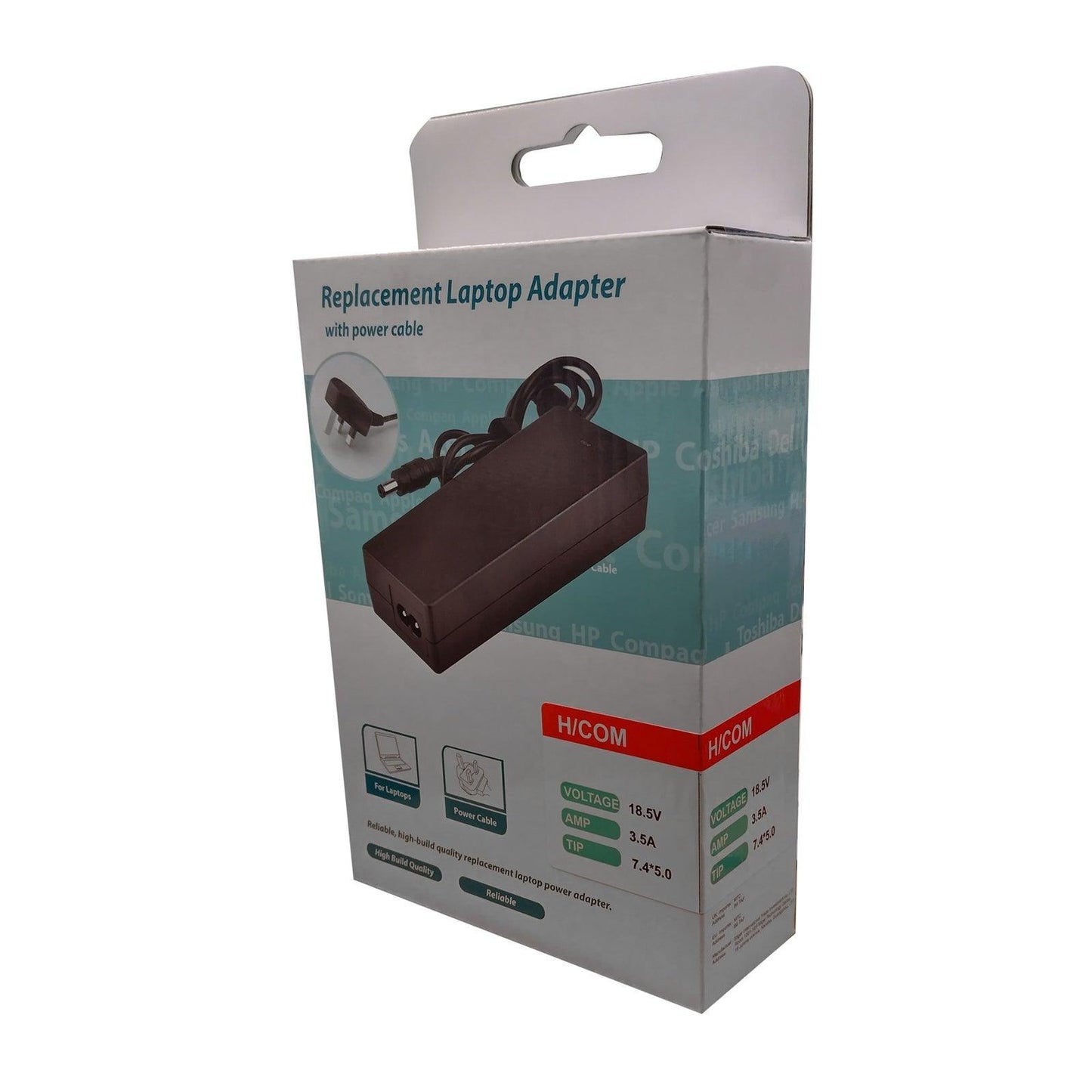 HP Replacement Charger, 18.5V, 3.5A, 65W, 7.4 x 5.0 Tip-PCR Business Solutions Ltd