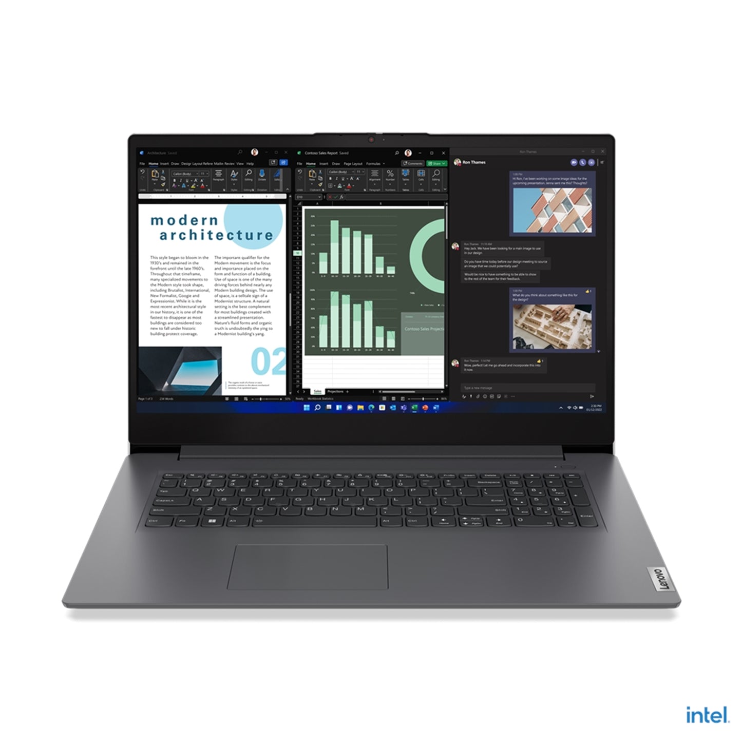 Lenovo V17 G4 IRU Laptop, 17.3 Inch Full HD IPS Screen, Intel Core i5-1335U 13th Gen Processor, 8GB RAM, 512GB M.2 PCIe 4.0x4 NVMe SSD, Intel Iris Xe Integrated Graphics, Windows 11 Pro-PCR Business Solutions Ltd