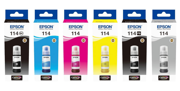 Epson 114 Ink Bottle 6 Colour Ink Cartridge Multipack - PCR Business Solutions Ltd