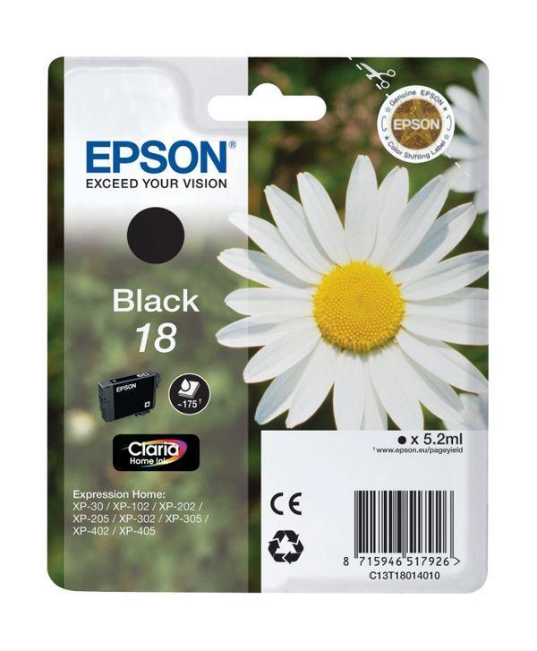 Epson 18 Black Ink Cartridge C13T18014012-PCR Business Solutions Ltd