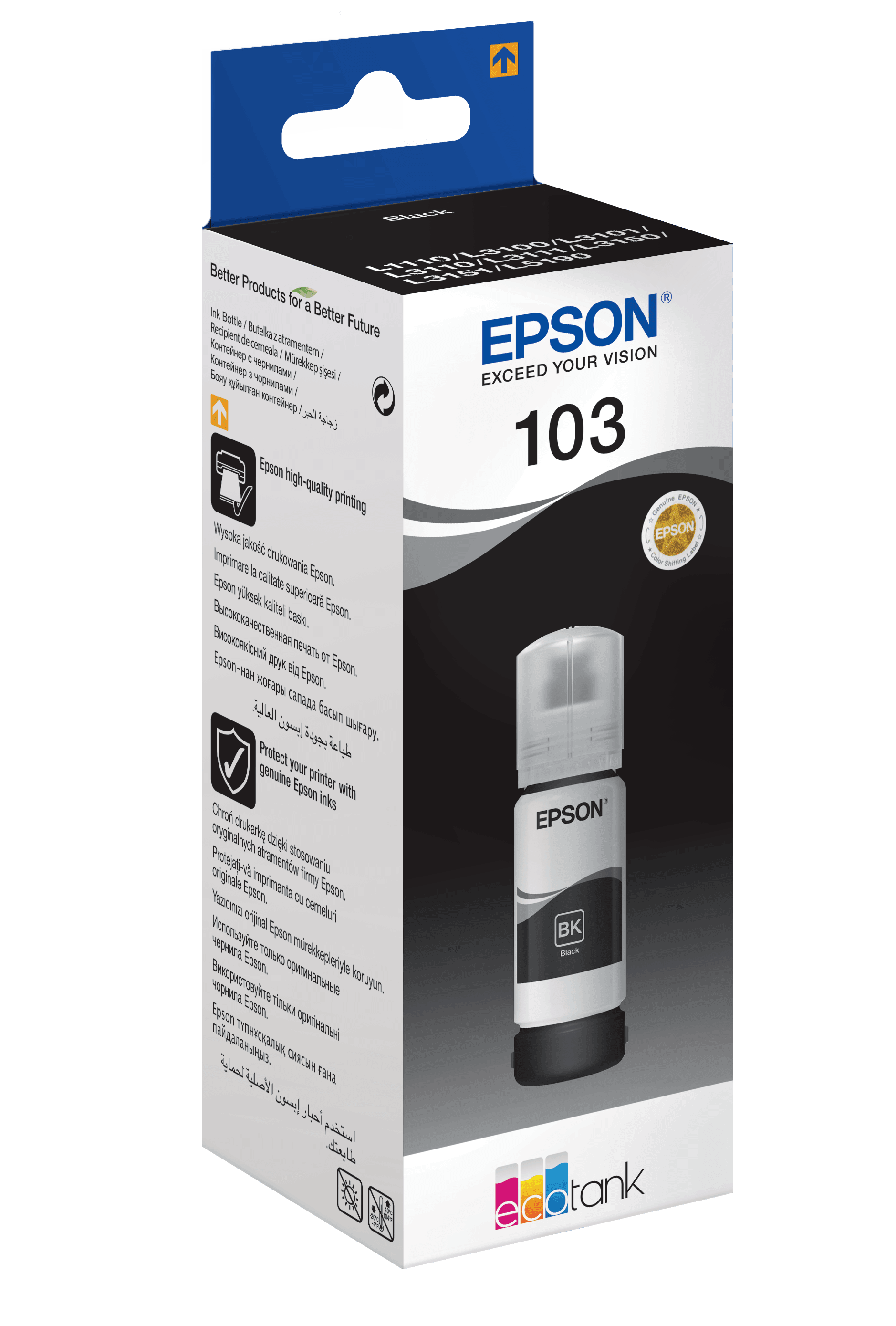 Epson C13T00S14A10 103 Black Ink Bottle-PCR Business Solutions Ltd