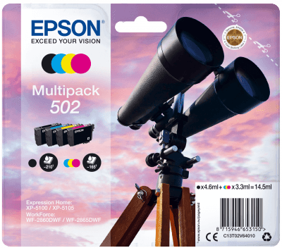 Epson Multipack 4-colours 502 Inkjet Cartridge C13T02V64010-PCR Business Solutions Ltd