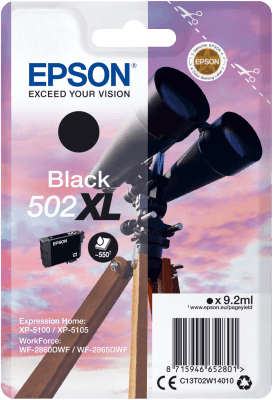 Epson Singlepack Black 502XL Ink Cartridge C13T02W14010-PCR Business Solutions Ltd