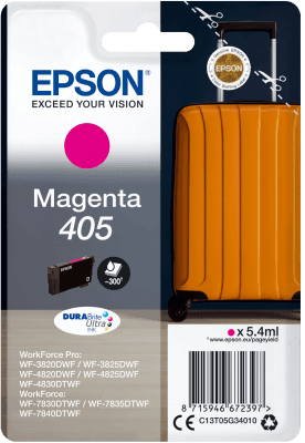 Epson Singlepack Magenta 405 DURABrite Ultra Ink C13T05G34010-PCR Business Solutions Ltd