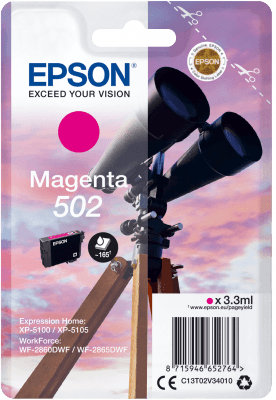 Epson Singlepack Magenta 502 Ink Cartridge C13T02V34010-PCR Business Solutions Ltd