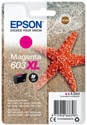 Epson Singlepack Magenta 603XL Ink C13T03A34010-PCR Business Solutions Ltd