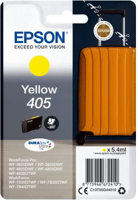 Epson Singlepack Yellow 405 DURABrite Ultra Ink C13T05G44010-PCR Business Solutions Ltd