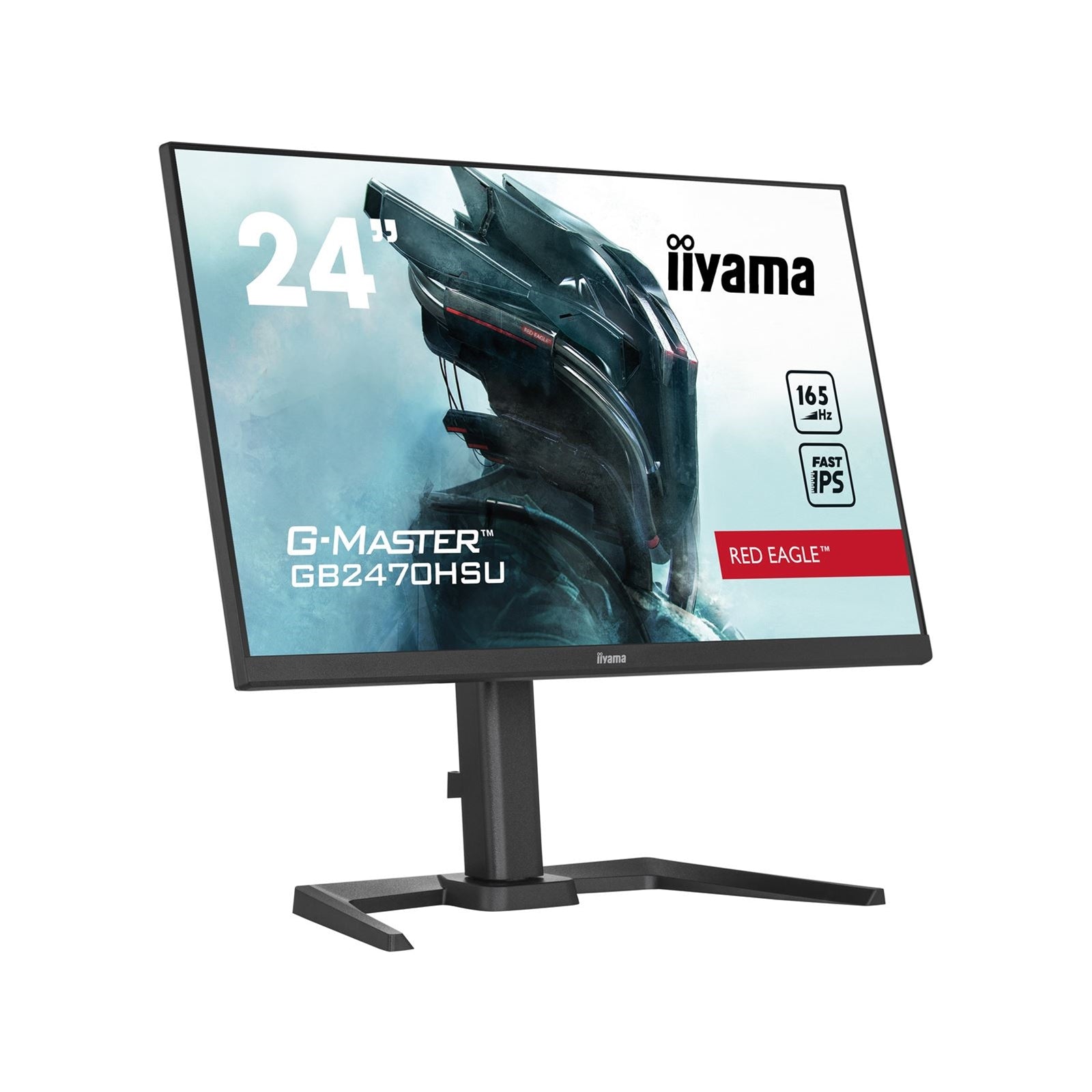 iiyama G-Master Red Eagle 23.8 Inch Gaming Monitor GB2470HSU-B5, Height Adjustable, Full HD, 165Hz, 0.8ms, FreeSync, HDMI, Display Port, USB Hub-PCR Business Solutions Ltd