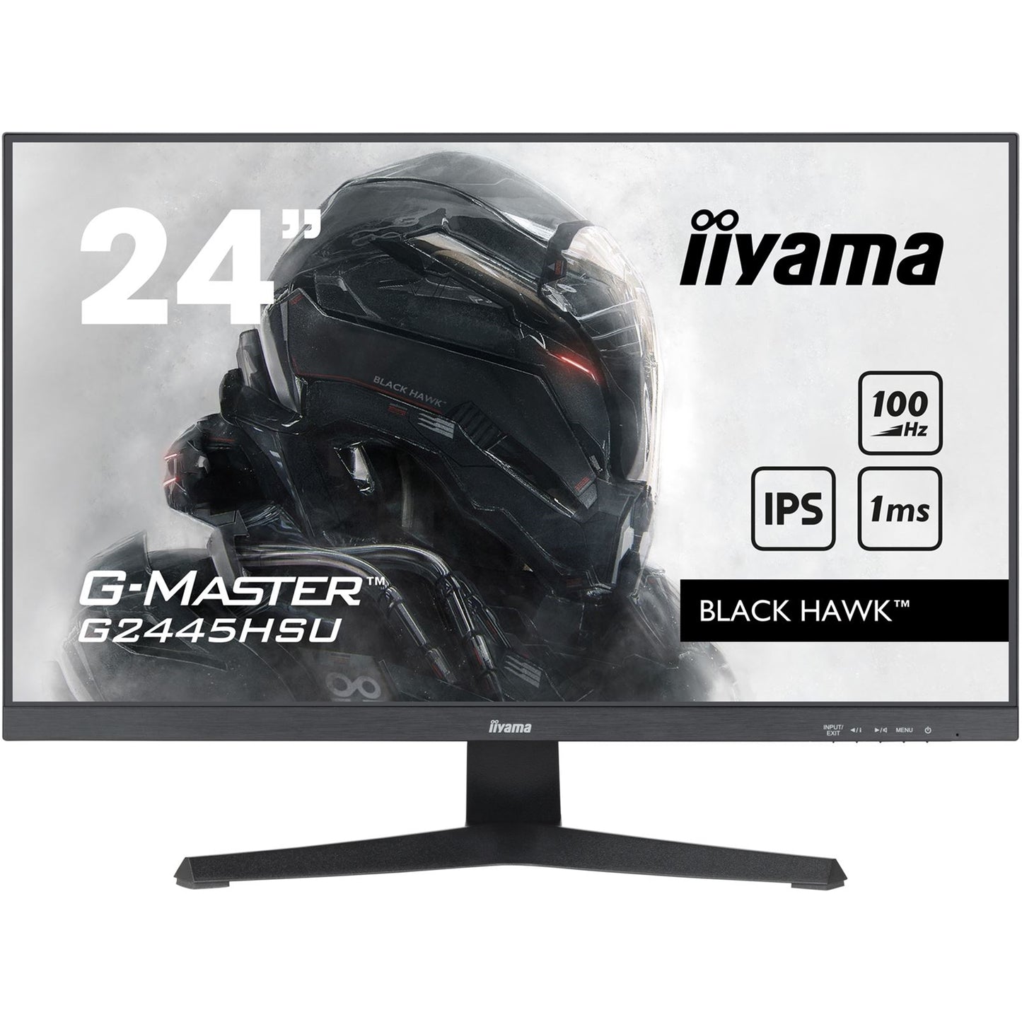 iiyama G-MASTER G2445HSU-B1 24 inch IPS Monitor, Full HD, 1ms, HDMI, DisplayPort, USB Hubx2, Freesync, 100Hz, Speakers, Black, Internal PSU, VESA-PCR Business Solutions Ltd