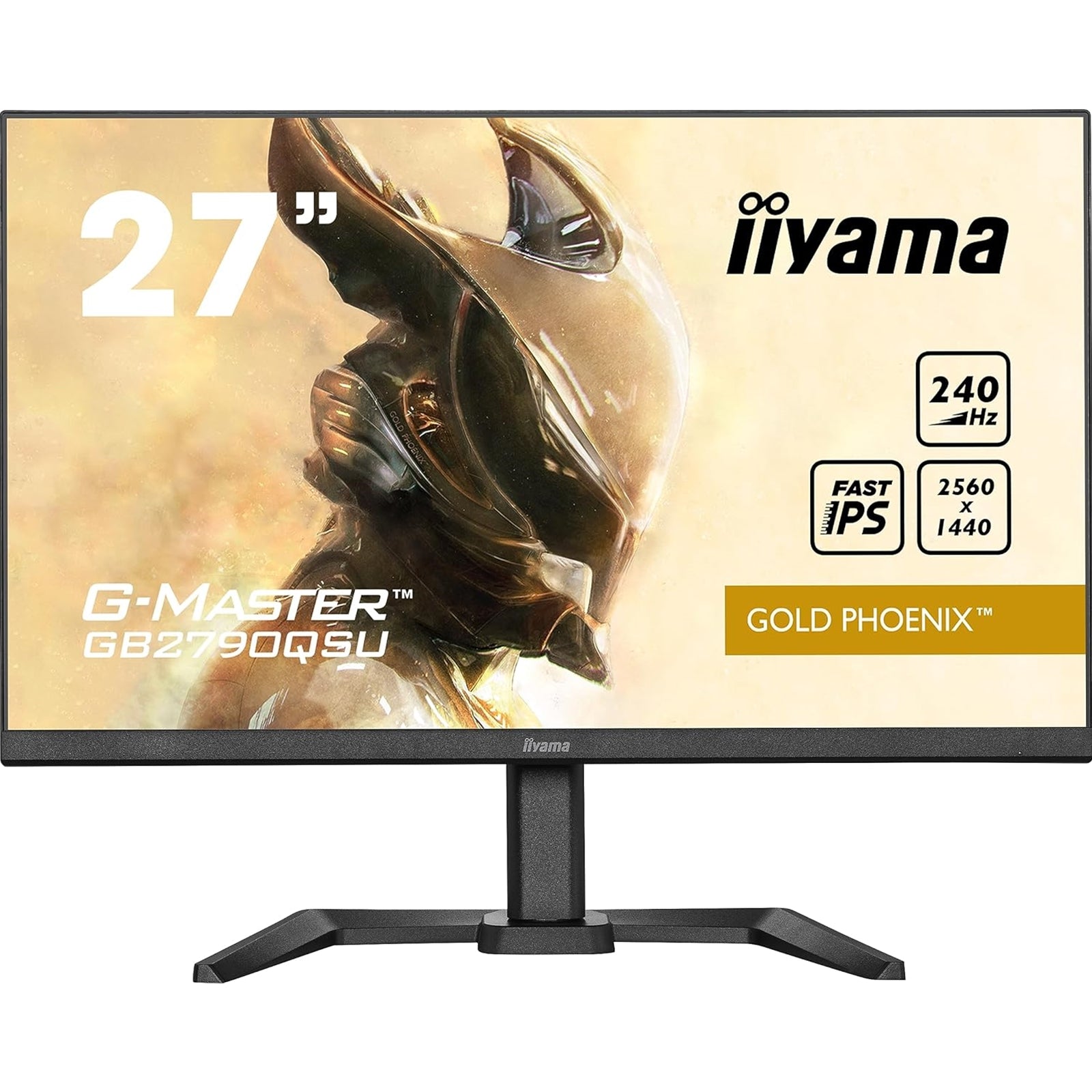 iiyama G-MASTER Gold Phoenix GB2790QSU-B5 27 inch IPS Gaming Monitor, QHD, 1ms, HDMI, DisplayPort, USB Hub, Freesync, 240Hz, Speakers, Black, Internal PSU, VESA, Height Adjustable-PCR Business Solutions Ltd