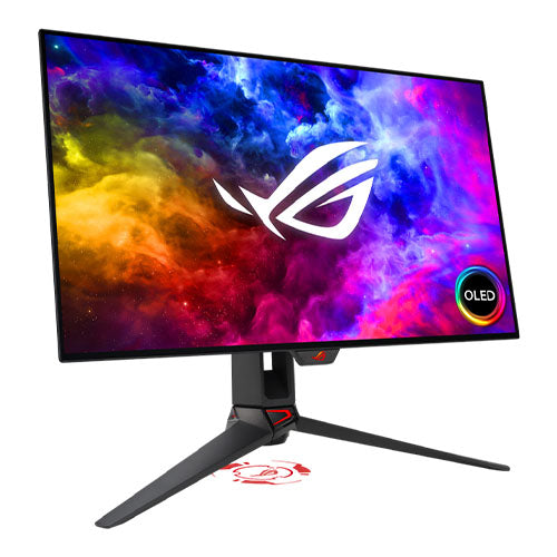 Asus 26.5" ROG Swift OLED 1440P HDR Gaming Monitor (PG27AQDM), 2560 x 1440, 0.03ms, USB, 240Hz, Heatsink, DisplayWidget, RGB Lighting, VESA-PCR Business Solutions Ltd