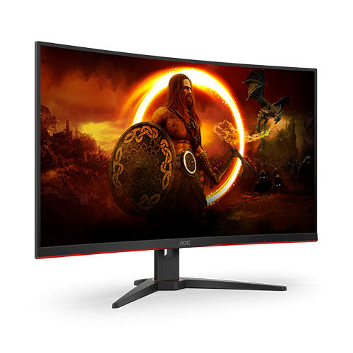 AOC 31.5" 3-Side Frameless Curved Gaming Monitor (C32G2ZE/BK), 1920 x 1080, 1ms, 2 HDMI, DP, 240Hz, 6 Game Modes, VESA-PCR Business Solutions Ltd