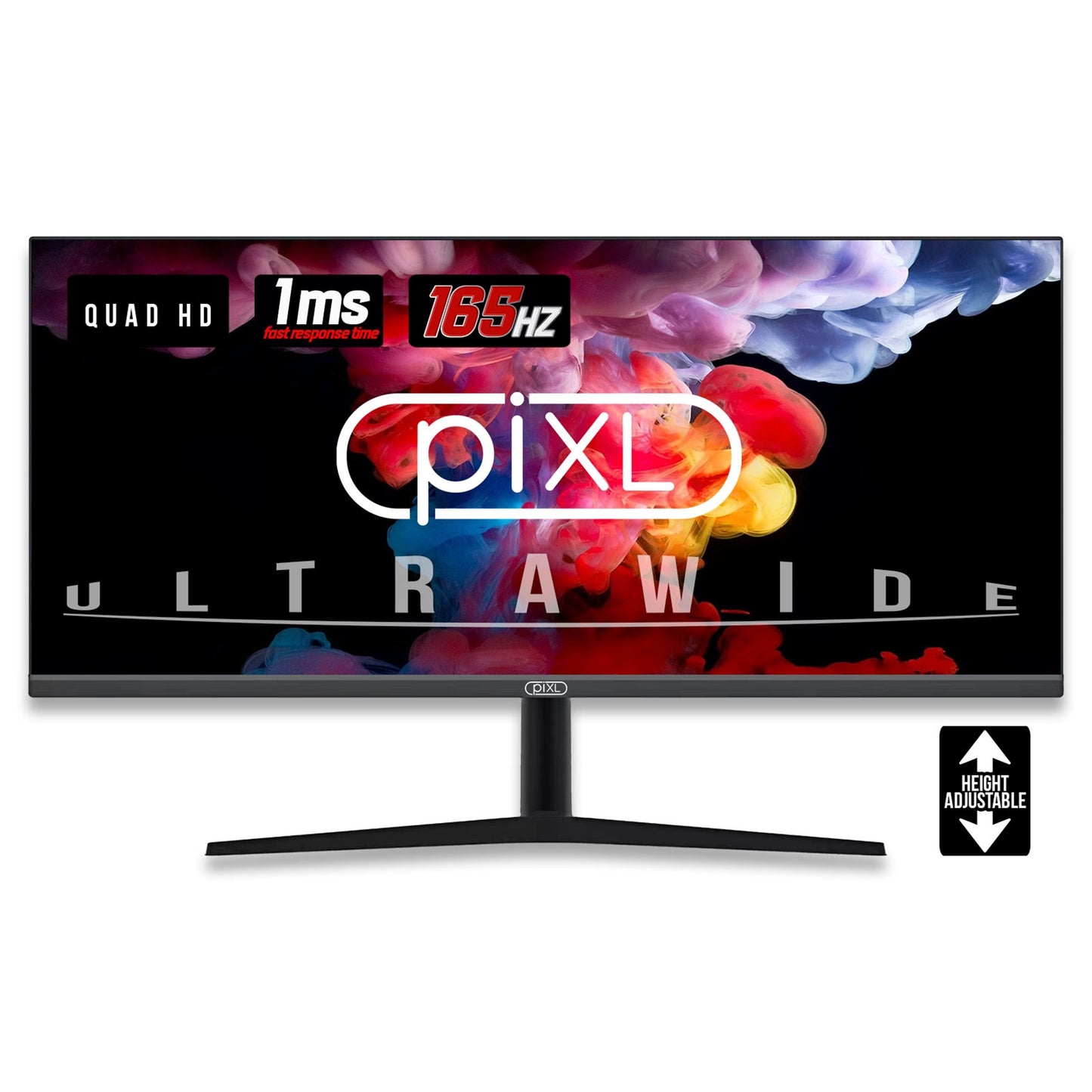 piXL 34-inch WQHD UltraWide 165Hz Gaming Monitor with 100% sRGB Colour Gamut, Quad HD 3440 x 1440 IPS Panel & 1ms Response Time-PCR Business Solutions Ltd