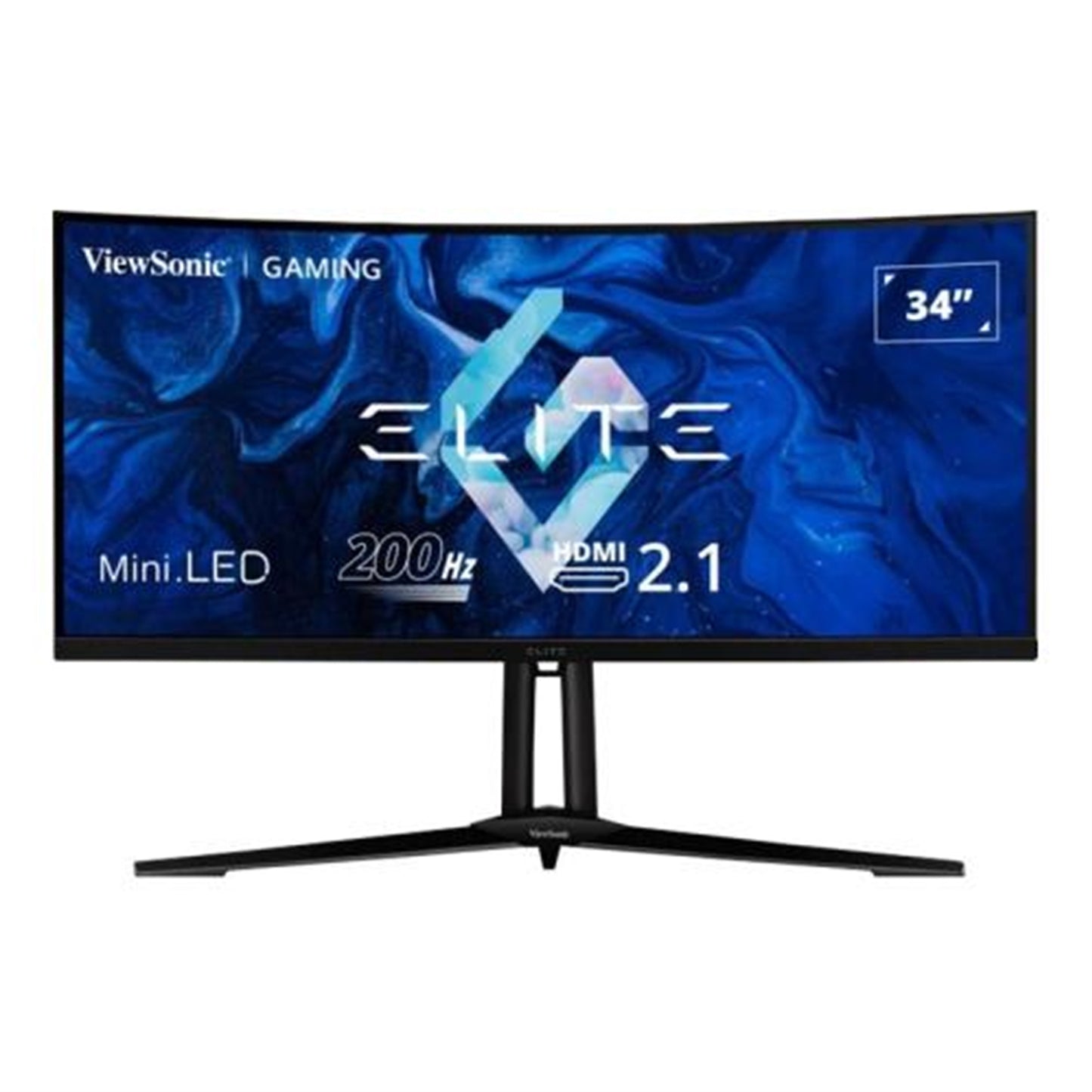 ViewSonic XG341C-2K 34-inch Ultra Wide Curved Gaming Monitor, UWQHD, Mini LED, 200Hz, 1ms, USB-Type C, Freesync, Dual Integrated Speakers, 2x HDMI, DisplayPort, Height Adjust-PCR Business Solutions Ltd