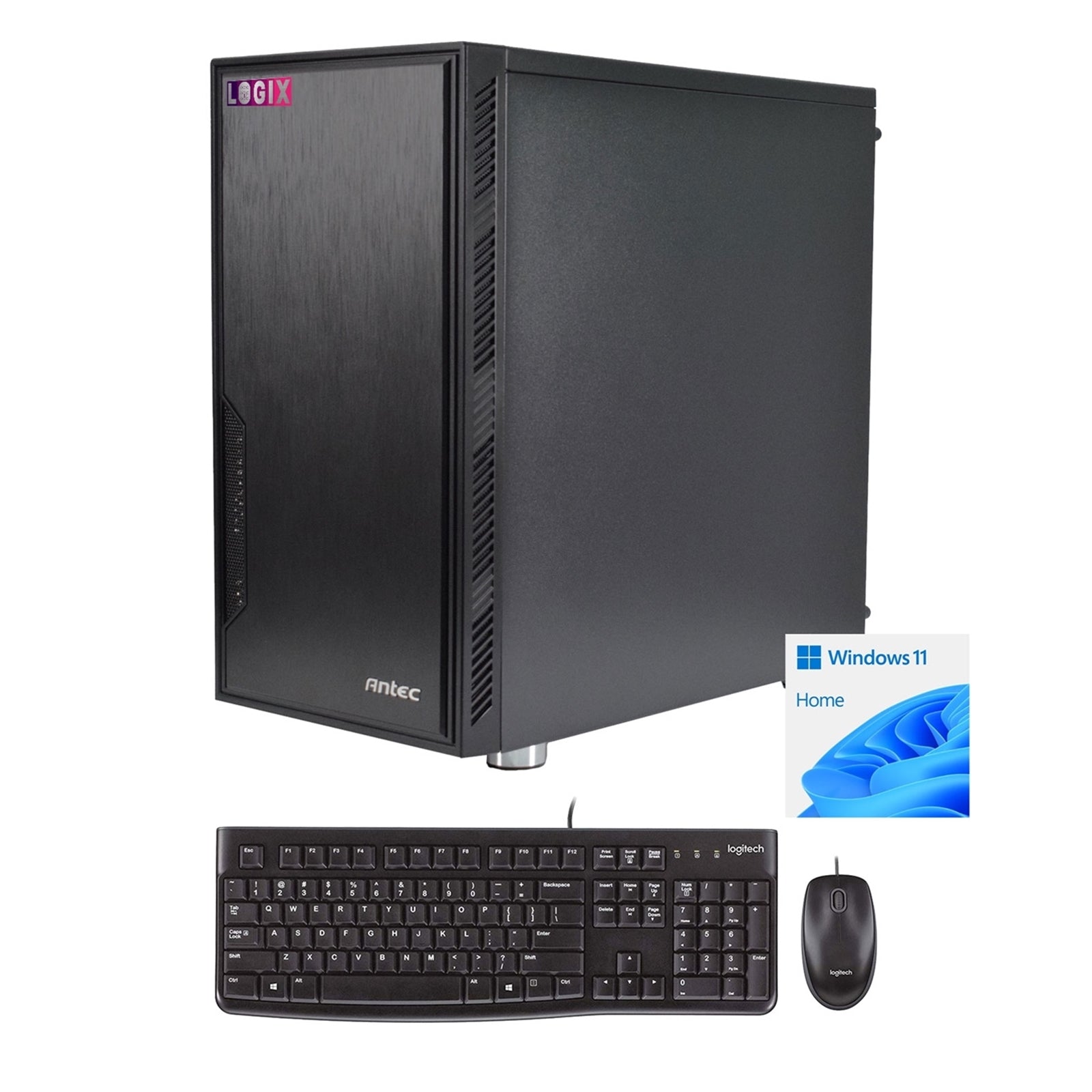 LOGIX 12th Gen Intel Core i5 4.40GHz Wired/ Wireless Family Desktop PC with Windows 11 Home & Keyboard & Mouse-PCR Business Solutions Ltd